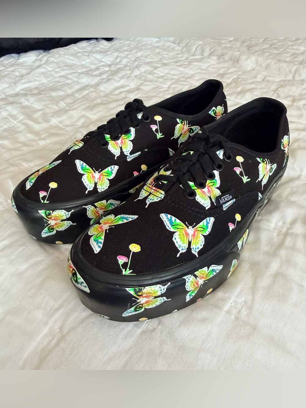 VANS Morph Blackout GLOW IN DARK Stacked Butterfly Sneakers Womens 10 Mens 8.5 - Picture 5 of 11